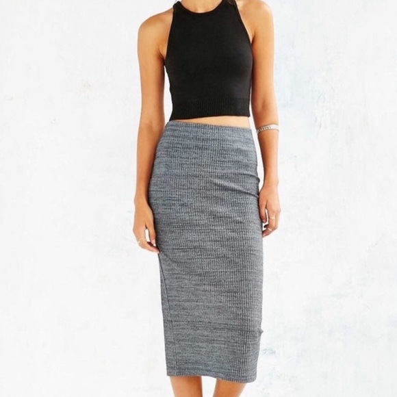 Urban Outfitters Dresses & Skirts - UO Silence + Noise Ribbed Midi Skirt